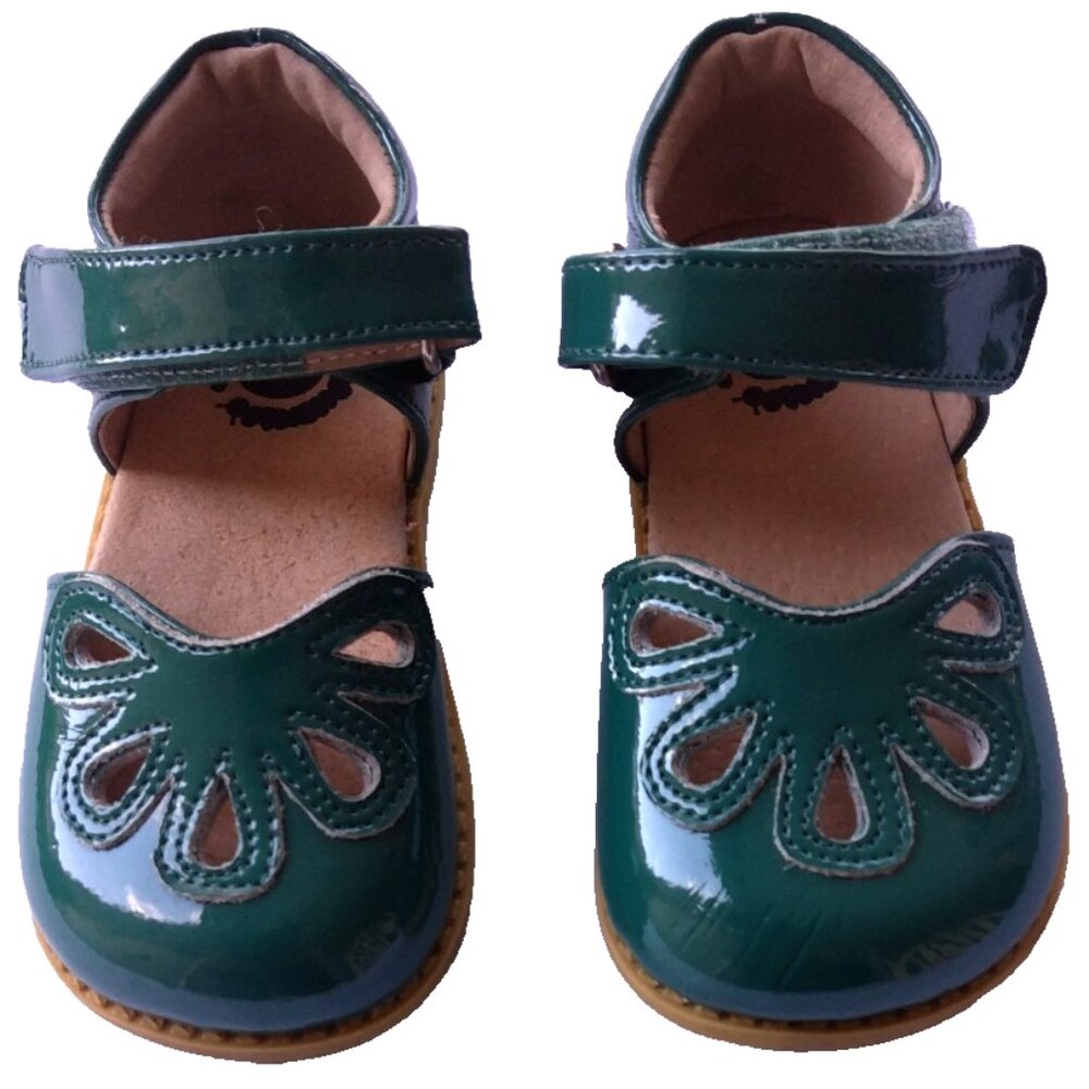 Pre-OwnedLivie and Luca Mary Jane's Patent Leather Teal Green Shoes Girls size 5